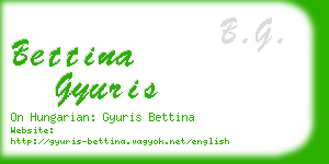 bettina gyuris business card